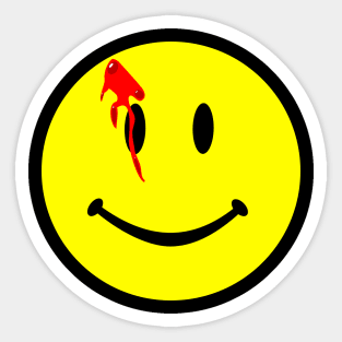 Smiley with a bullet to the head Sticker